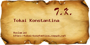 Tokai Konstantina névjegykártya